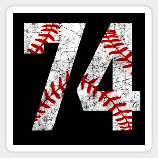 Vintage #74 Baseball Laces Baseball Mom Jersey Love Baseball Sticker